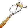 99 Count Large Brown Marble Plastic Rosary Prayer Dikr Beads with Sections - Hijaz