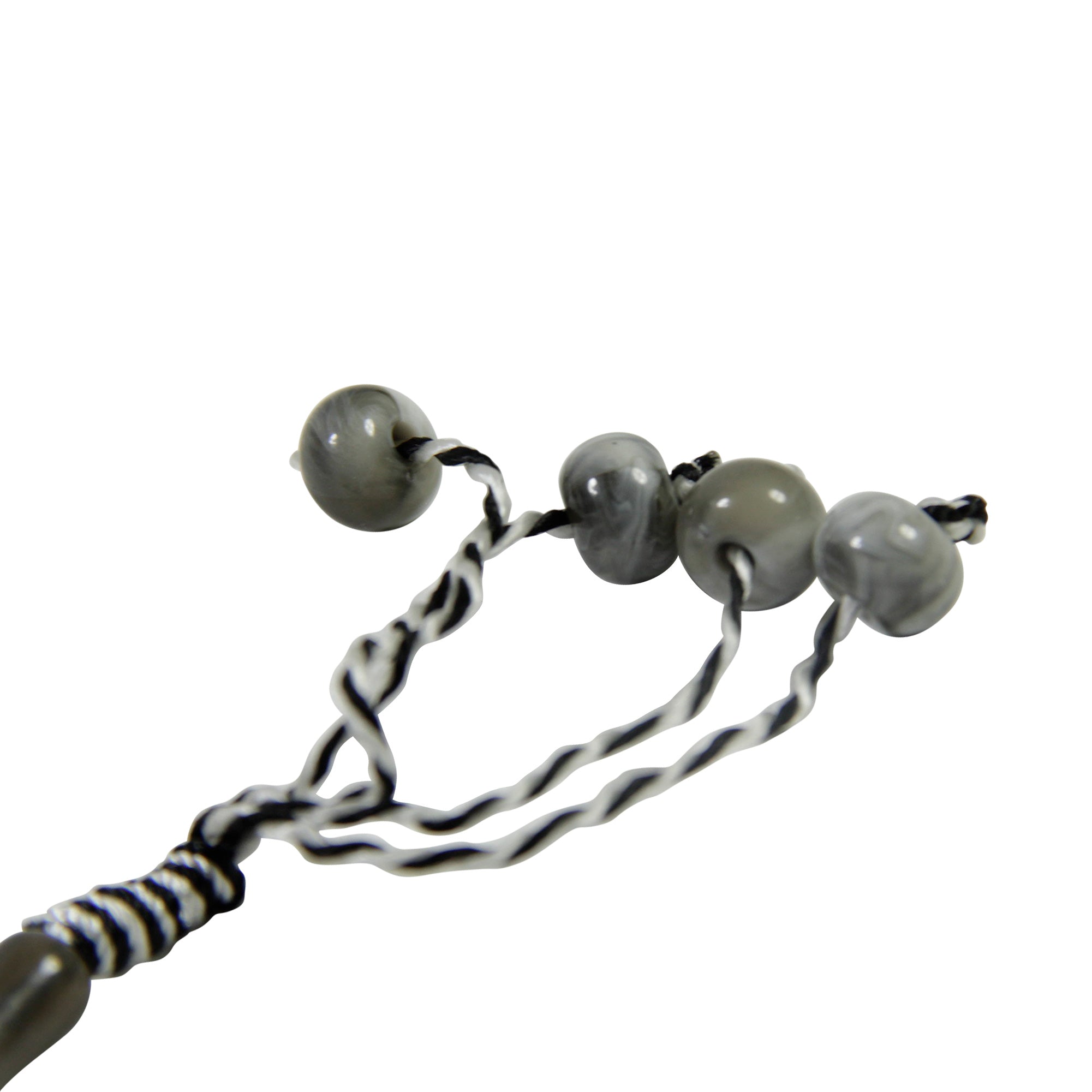 99 Count Large Gray Marble Plastic Rosary Prayer Dikr Beads with Sections - Hijaz
