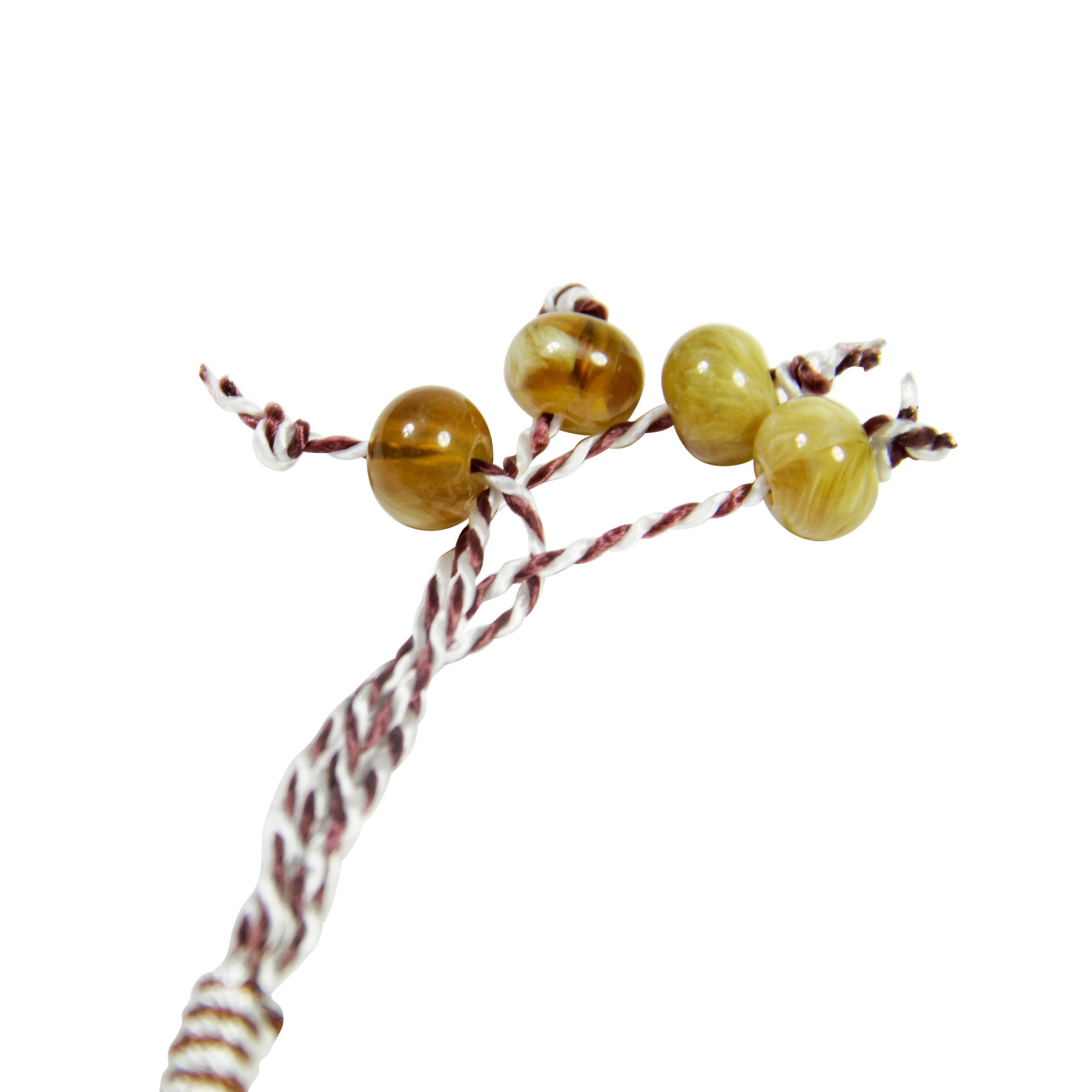 99 Count Large Caramel Marble Plastic Rosary Prayer Dikr Beads with Sections - Hijaz