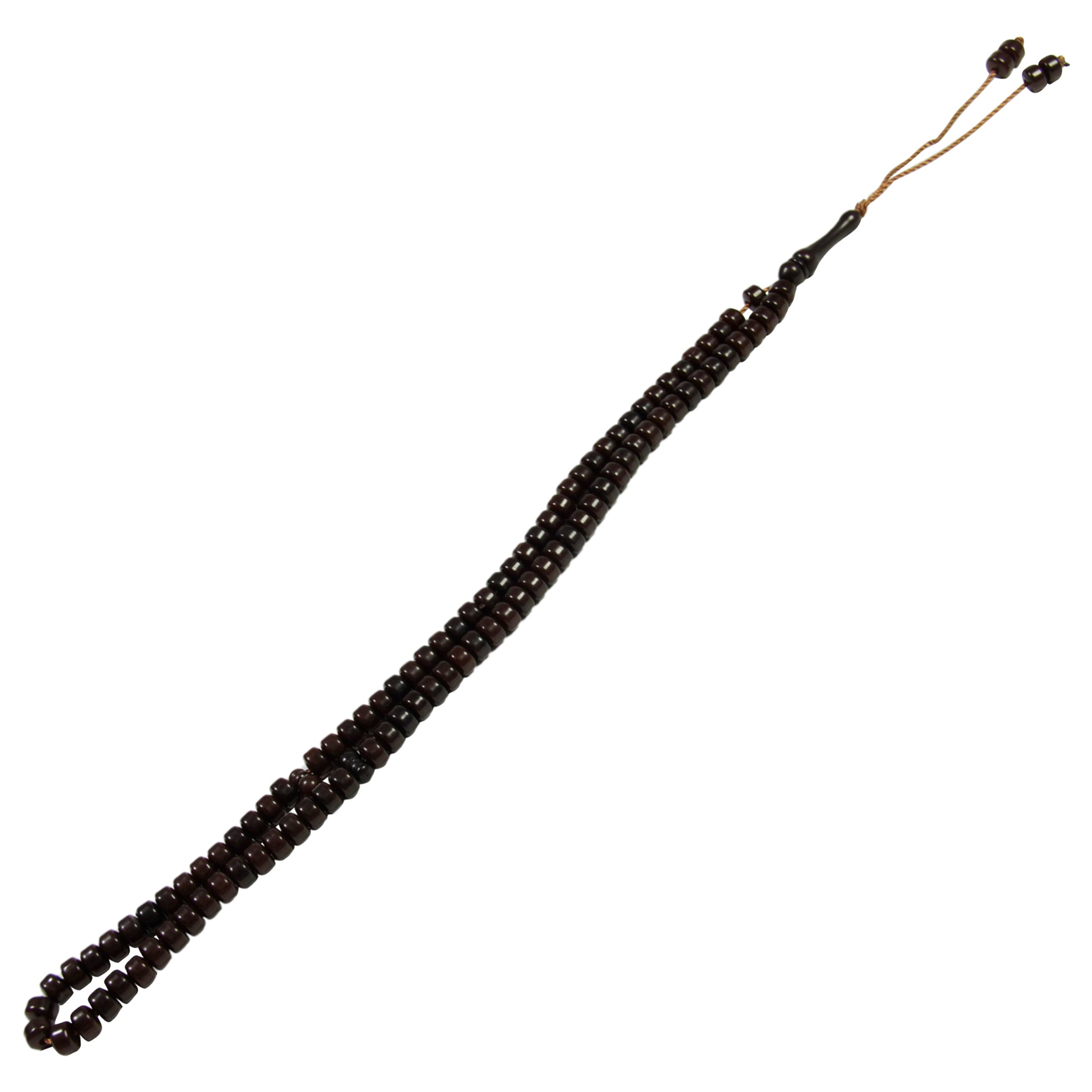 99 Count Circle Dark Plastic Rosary Prayer Dikr Beads with Sections - Hijaz