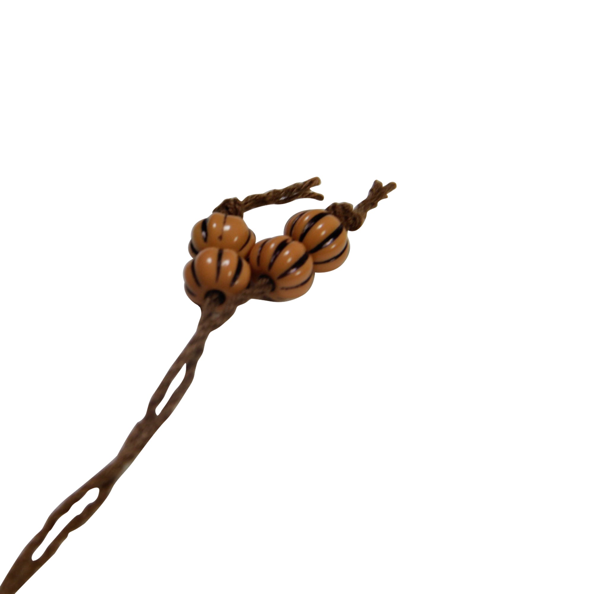 99 Count Large Brown Gourd Shape Plastic Rosary Prayer Dikr Beads with Sections - Hijaz
