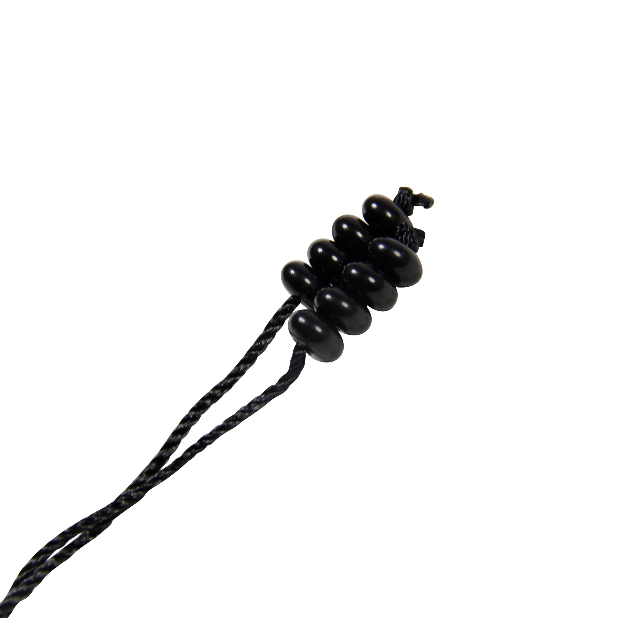 99 Count Large Plain Black Plastic Rosary Prayer Dikr Beads with Red Sections - Hijaz