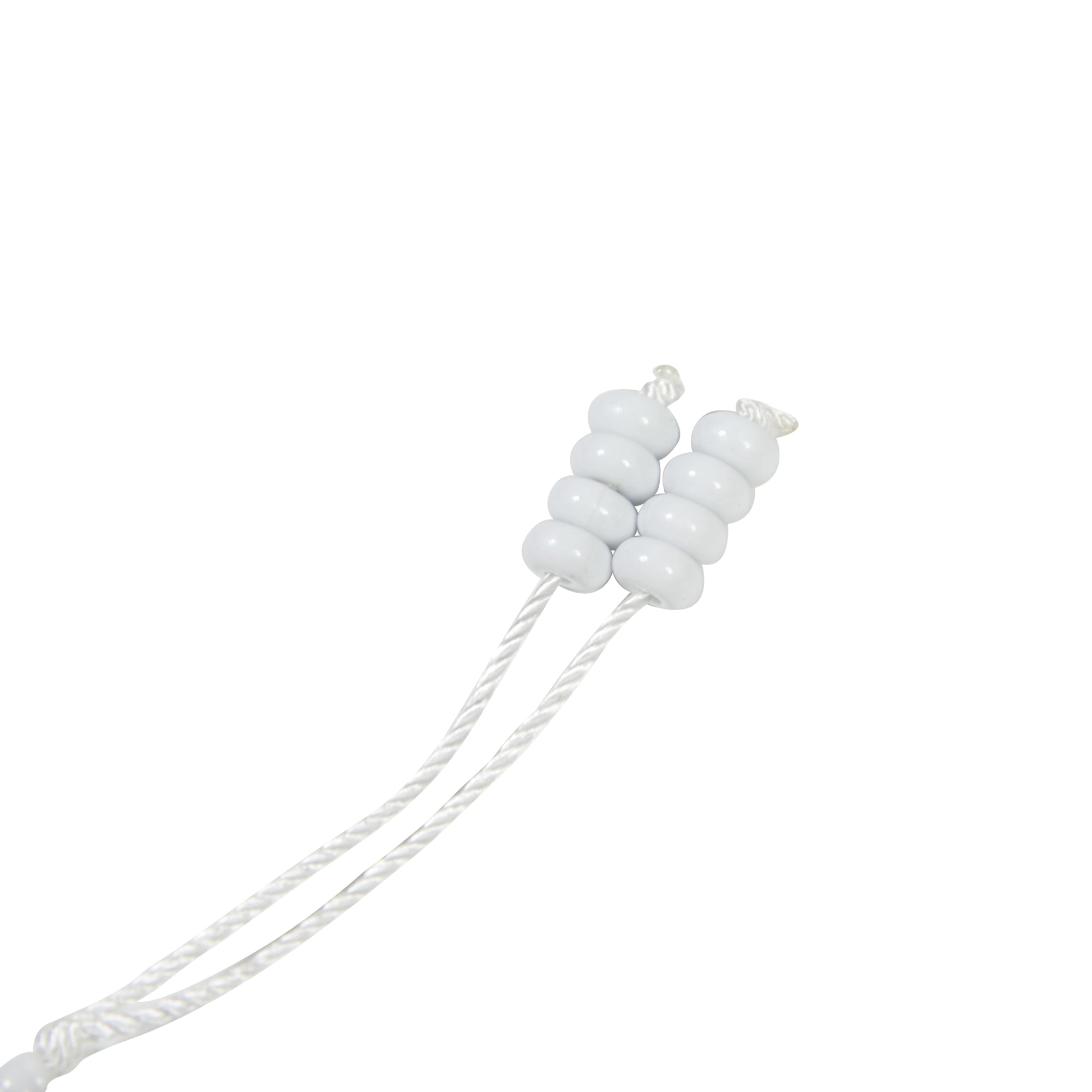 99 Count Large Plain White Plastic Rosary Prayer Dikr Beads with Red Sections - Hijaz