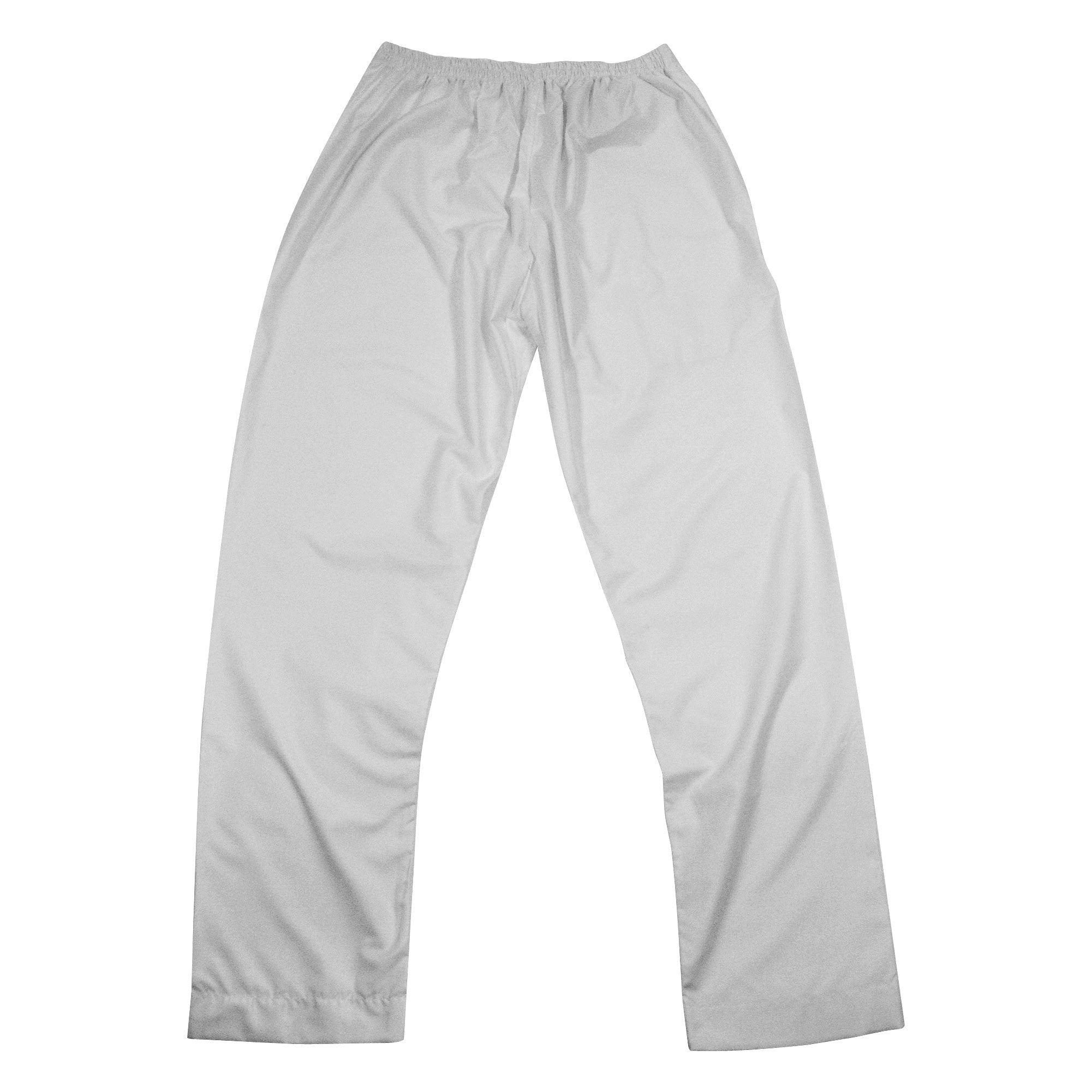 Men's Plain White Pure Cotton Thobe Kurta Pant Serwal Elastic Waist Slim Fit - Hijaz
