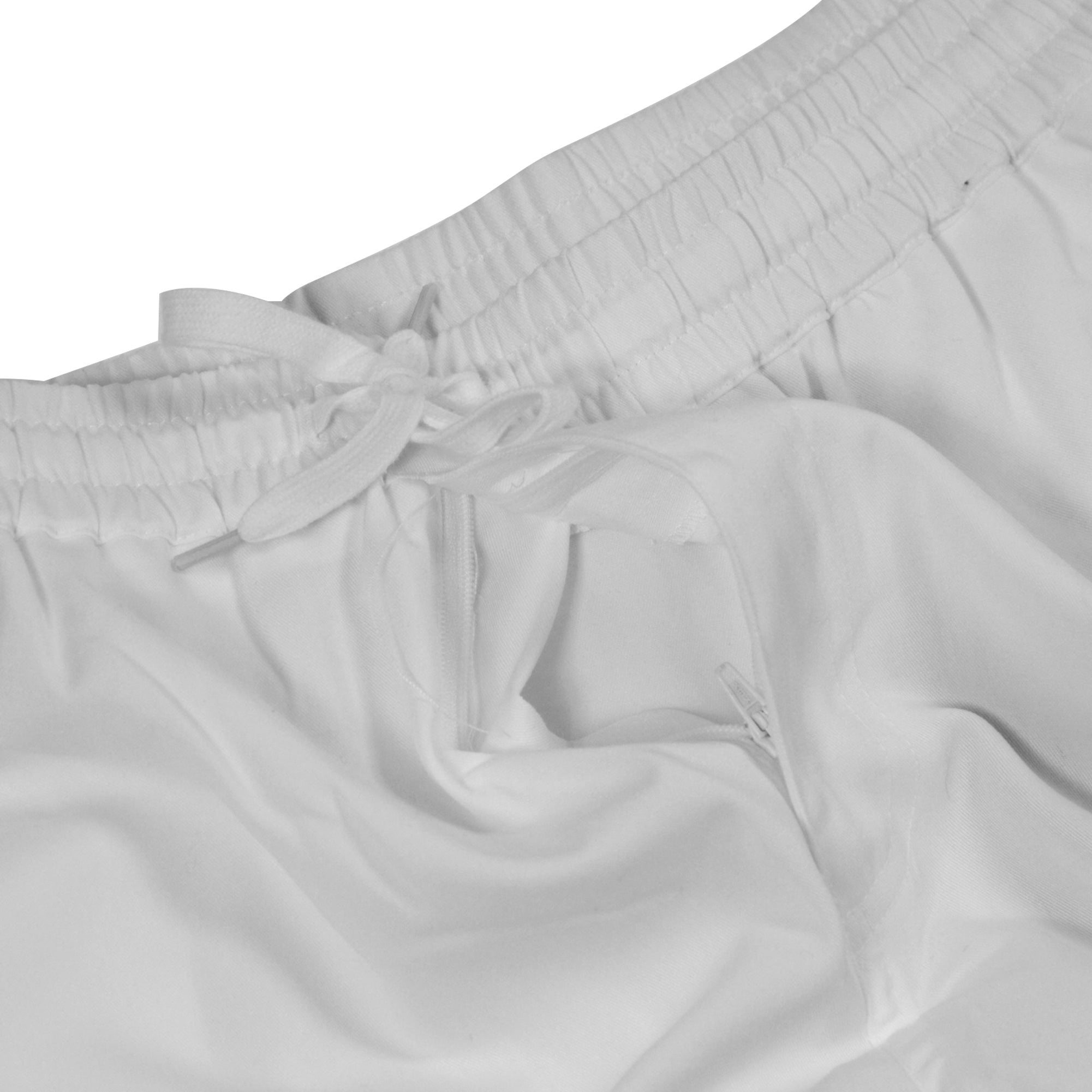Men's White Thobe Kurta Pants Serwal Pajama Scrubs Adjustable Drawstring - Hijaz