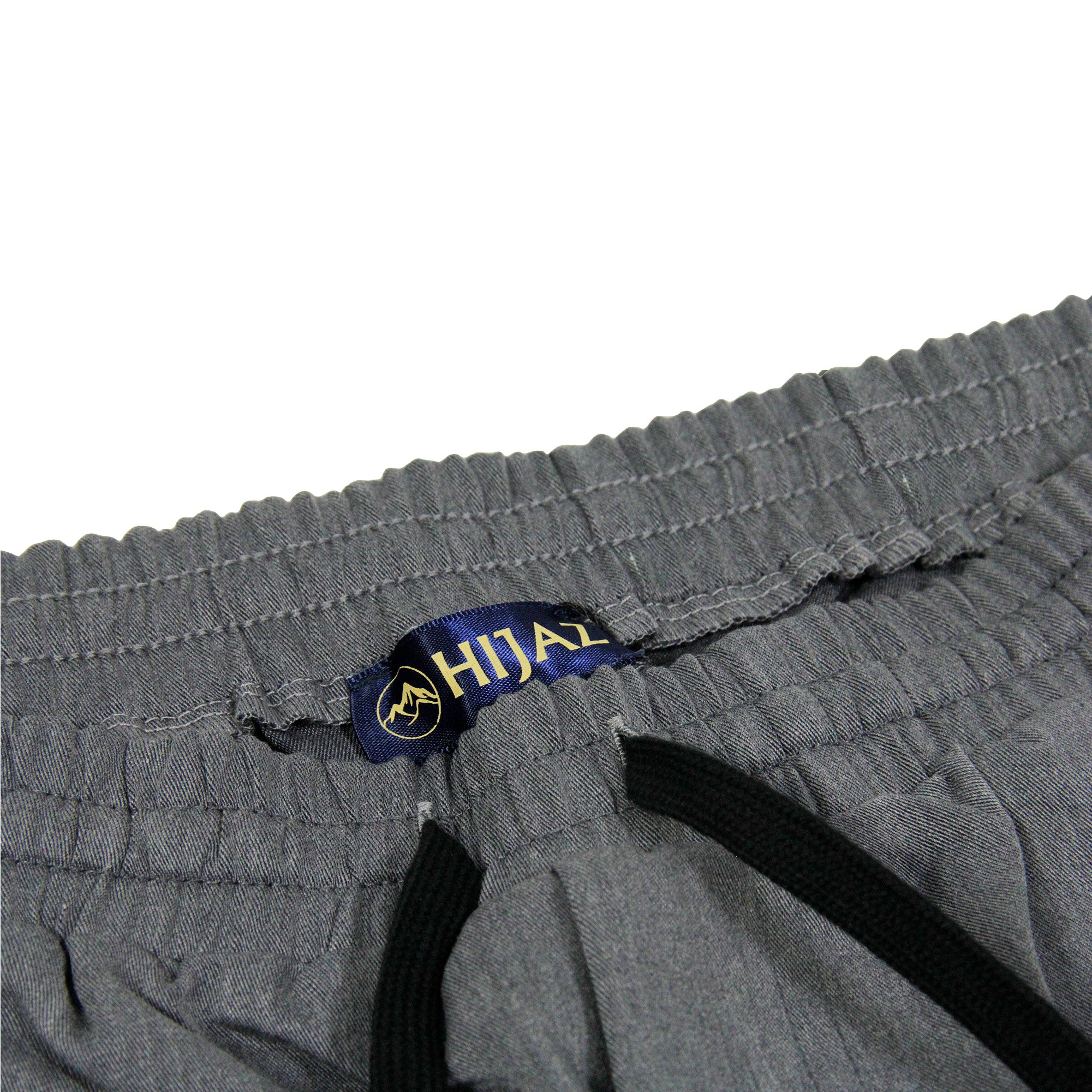 Men's Gray Thobe Kurta Pants Serwal Pajama Scrubs Adjustable Drawstring - Hijaz