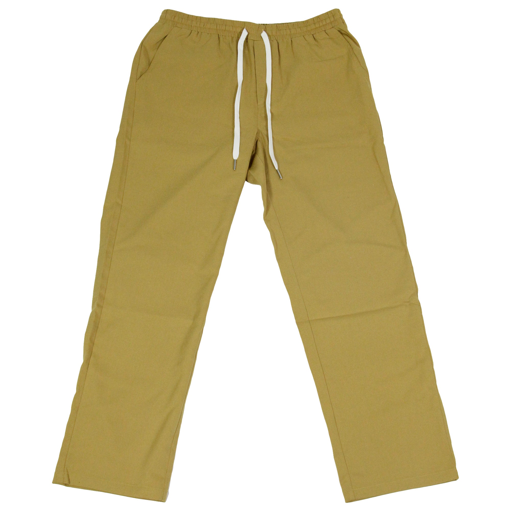 Men's Gold Thobe Kurta Pants Serwal Pajama Scrubs Adjustable Drawstring - Hijaz