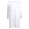 Plain White Long Sleeve Women's Short Sleeve Tunic Top T-Shirt - Hijaz