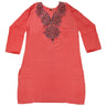 Orange Women's Kurti with Diamond Embroidery Beach Top - Hijaz